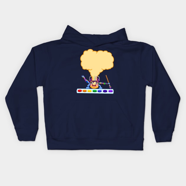 Happy Painting Can Kids Hoodie by Art by Deborah Camp